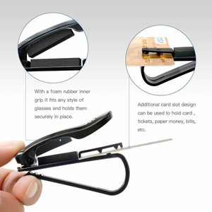CLIP-IT Premium Sunglasses Visor Holder Clip, 2 Pack