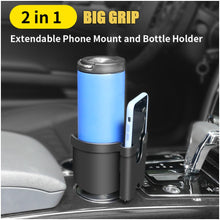 Load image into Gallery viewer, Big Grip  Car Cup Holder And Phone Holder. Can Expand to hold 32 to 40 oz drinks
