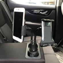 Load image into Gallery viewer, Gooseneck Dual Phone and Car Tablet Holder Cup Phone Mount
