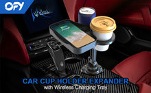 Load image into Gallery viewer, OFY Wireless Car  Charger And 2 Drink Cup Phone  Holder
